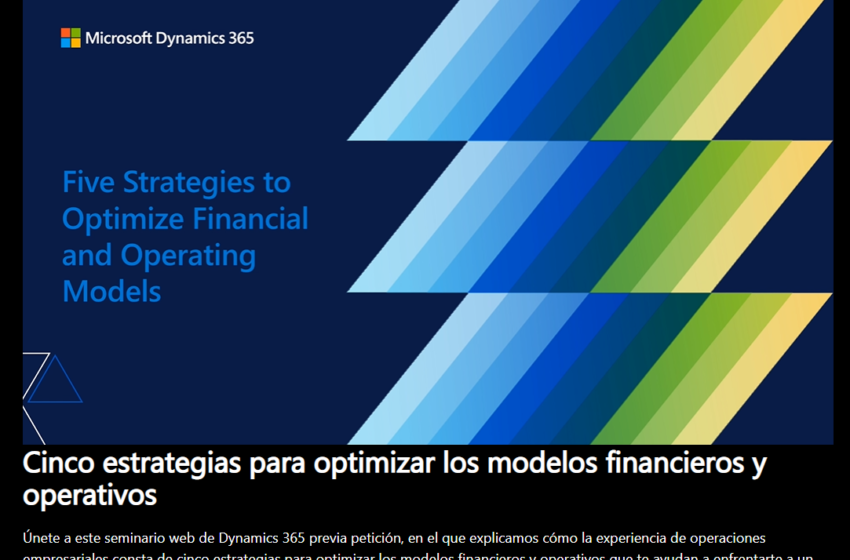  5 Strategies to Optimize Financial and Operating Models (webinar) Spain