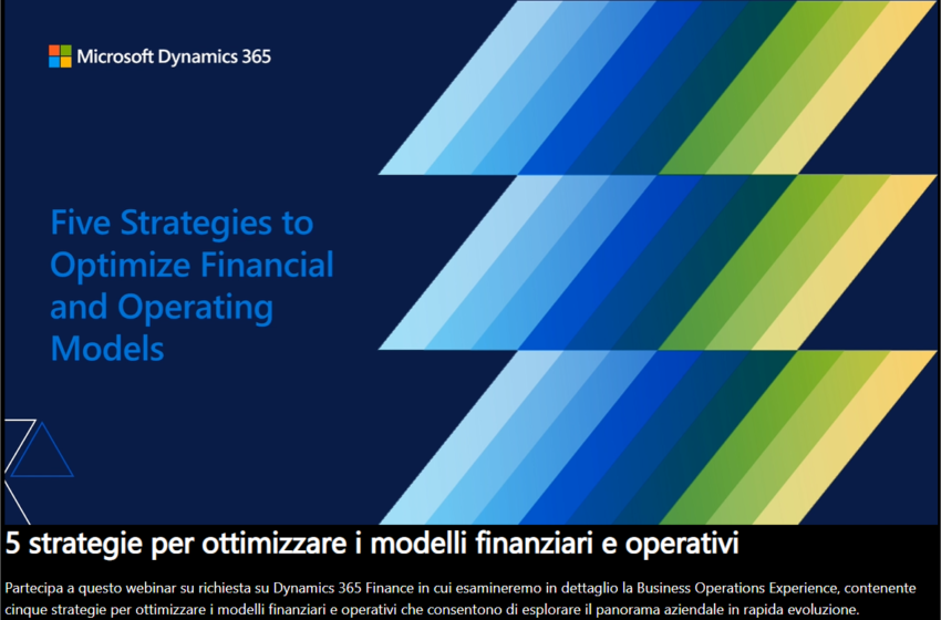  5 Strategies to Optimize Financial and Operating Models (webinar) Italy