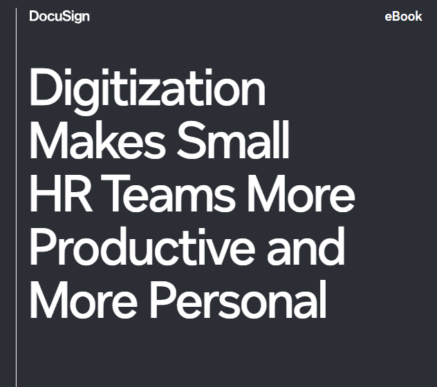  Digitization Makes Small HR Teams More Productive eBook canada