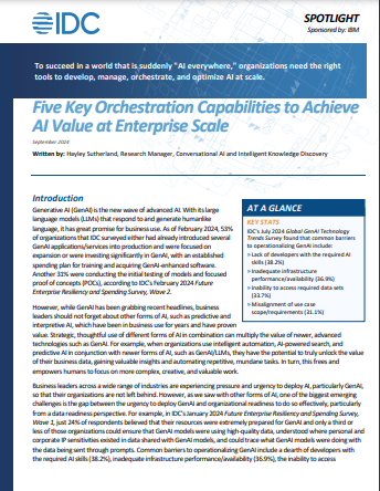  Five Key Orchestration Capabilities to Achieve AI Value at Enterprise Scale